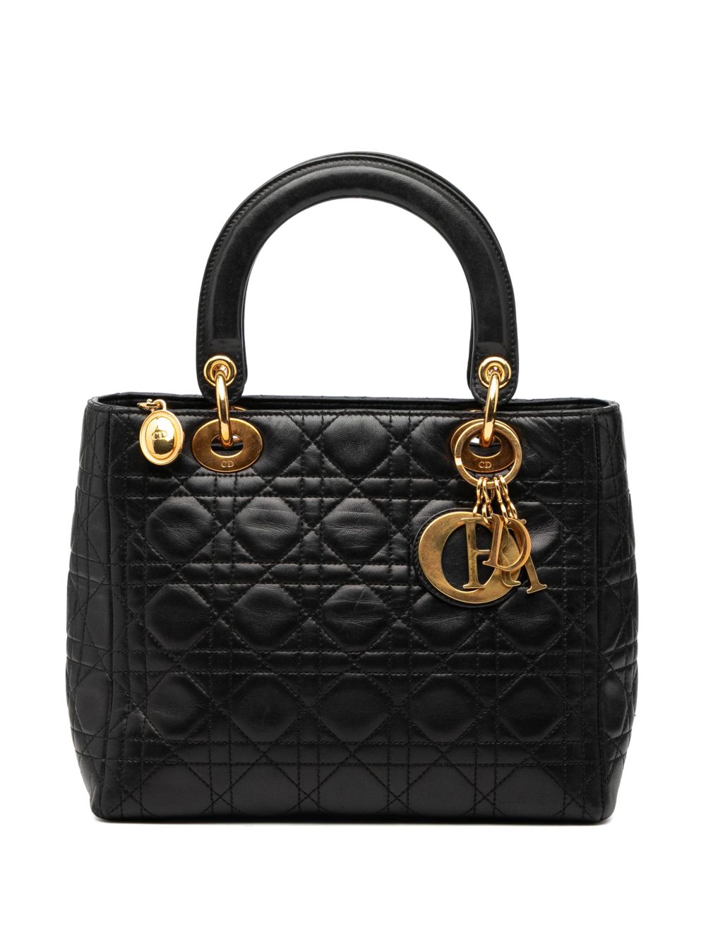 1997 Medium Lambskin Cannage Lady Dior satchel
