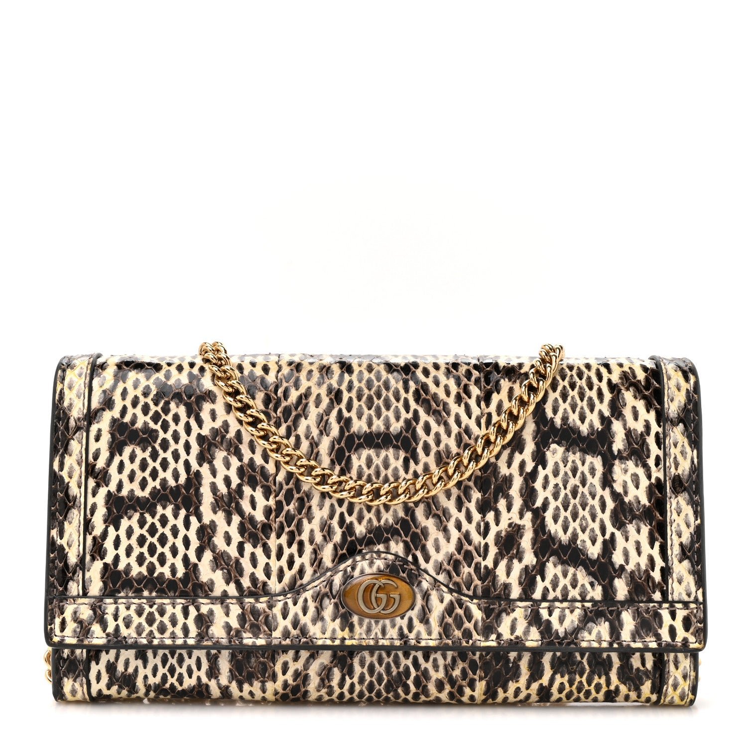 Gucci Snakeskin GG Ophidia Wallet On Chain Roccia