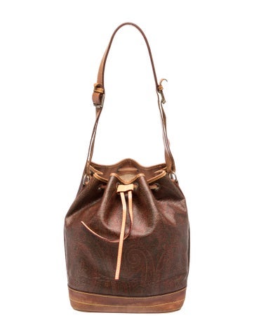 Etro Leather Bucket Bag Vintage