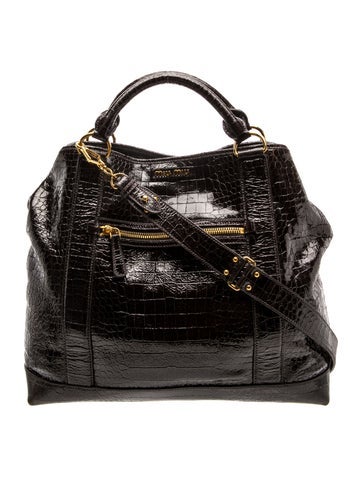 Embossed Leather Tote