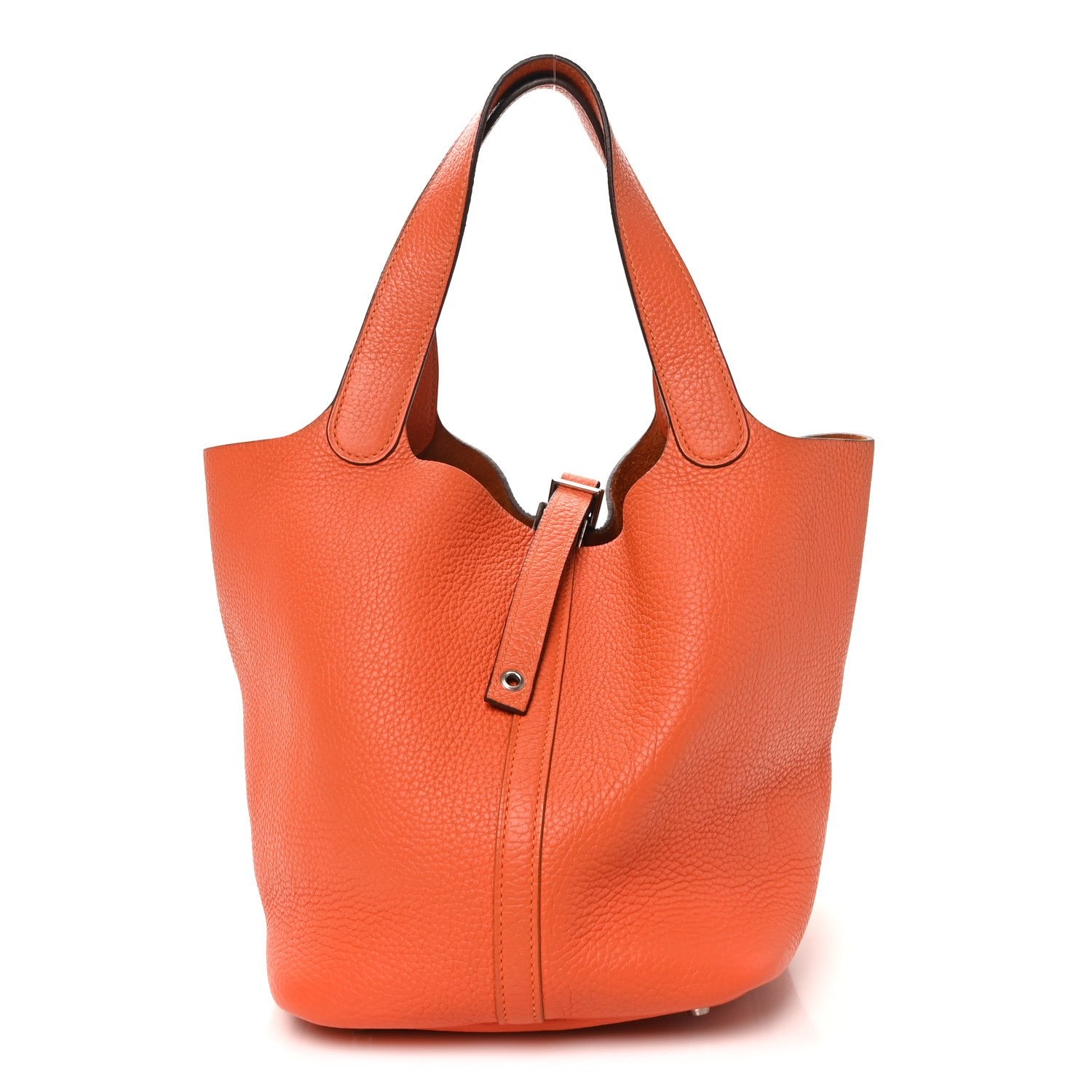 Hermes Taurillon Clemence Picotin Lock 22 MM Orange