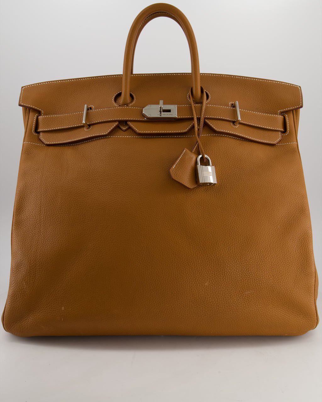 Hermès Haut à Courroies HAC 40 Bag in Gold Togo Leather with Palladium Hardware