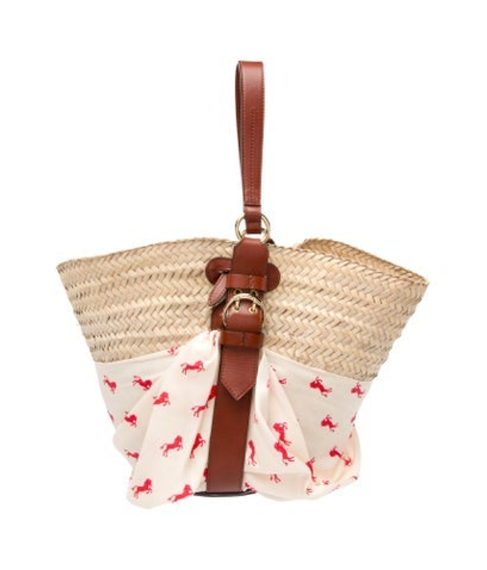 Chloe Straw Bucket Bag