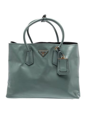 Saffiano Lux Leather Double Bag Large
