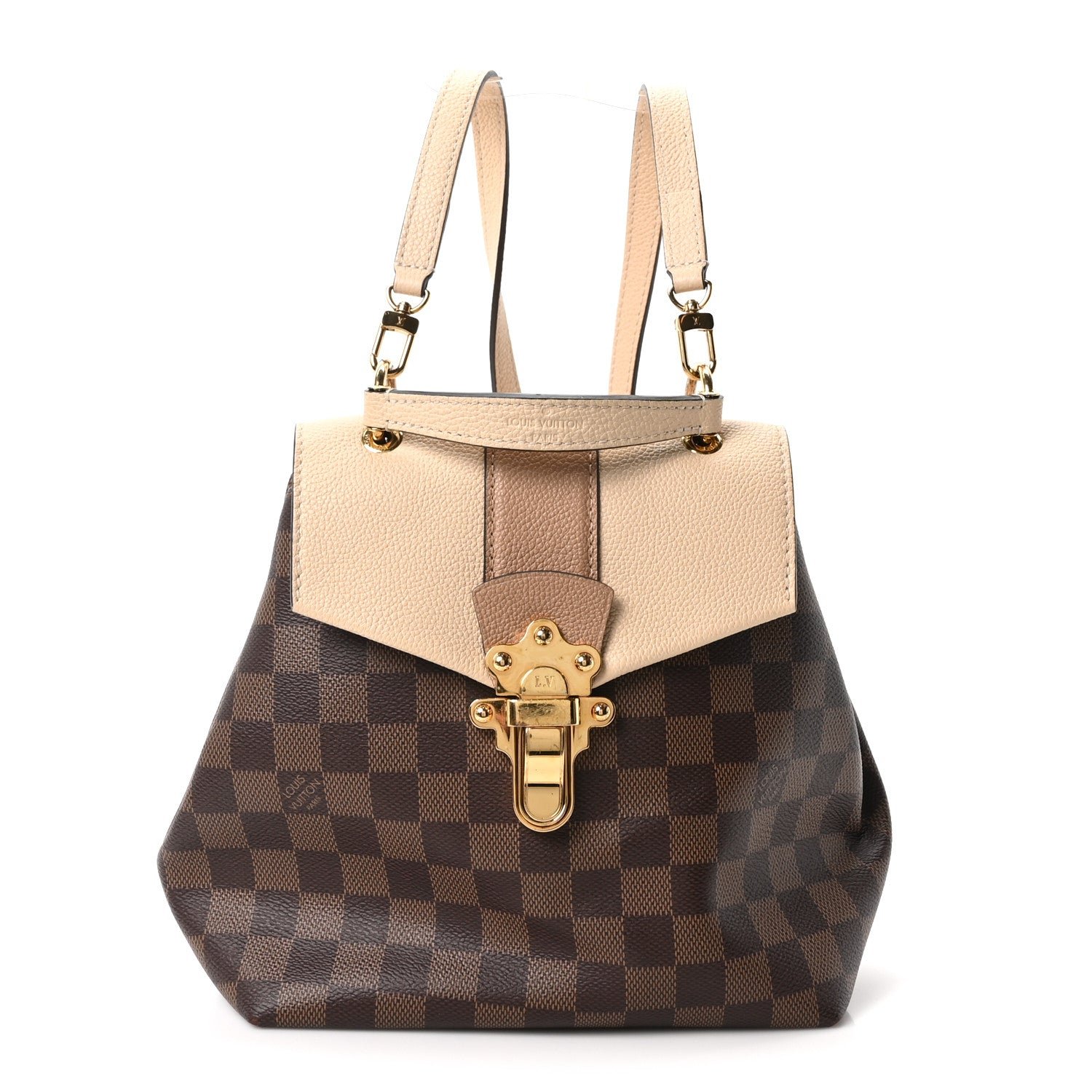 Louis Vuitton Damier Ebene Clapton Backpack Creme