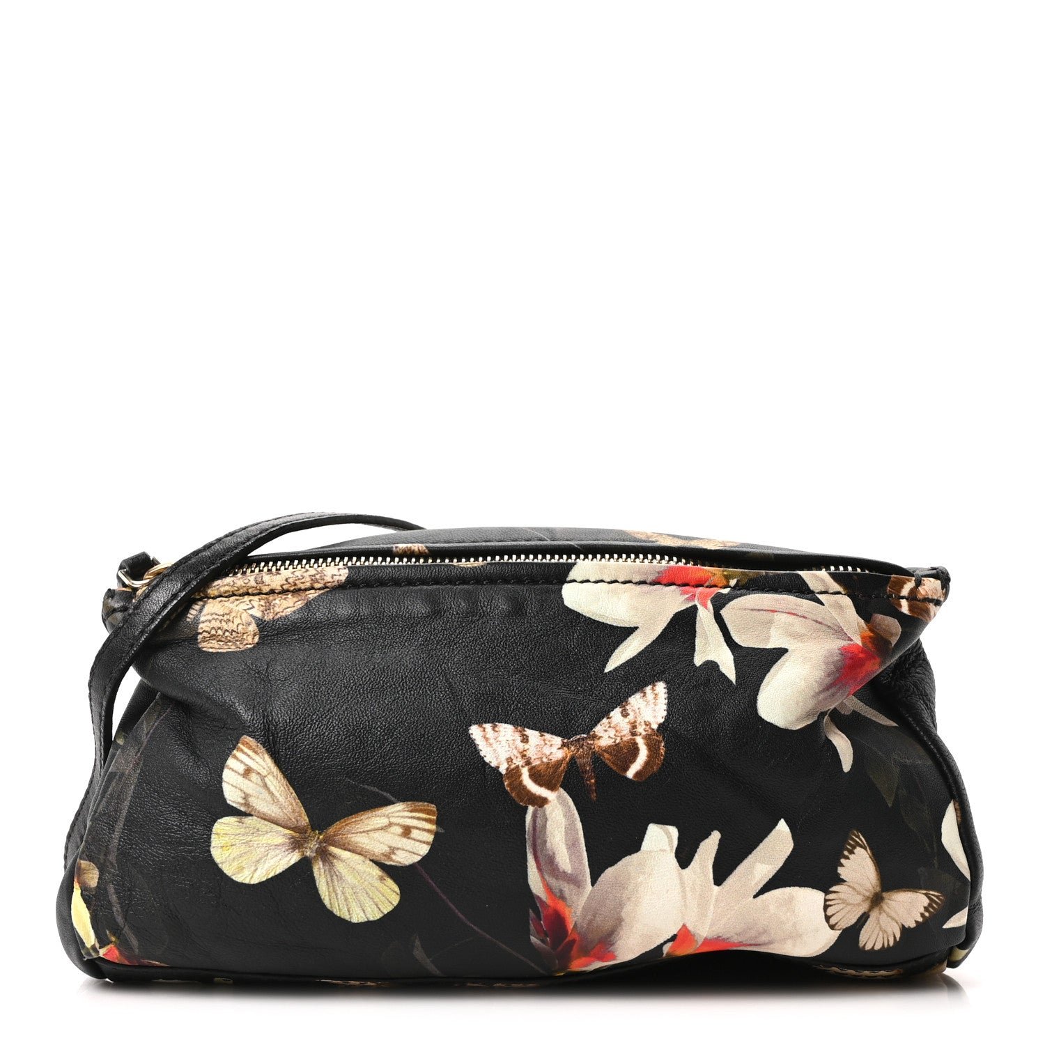 Givenchy Givenchy Lambskin Magnolia and Moth Print Mini Pandora Black