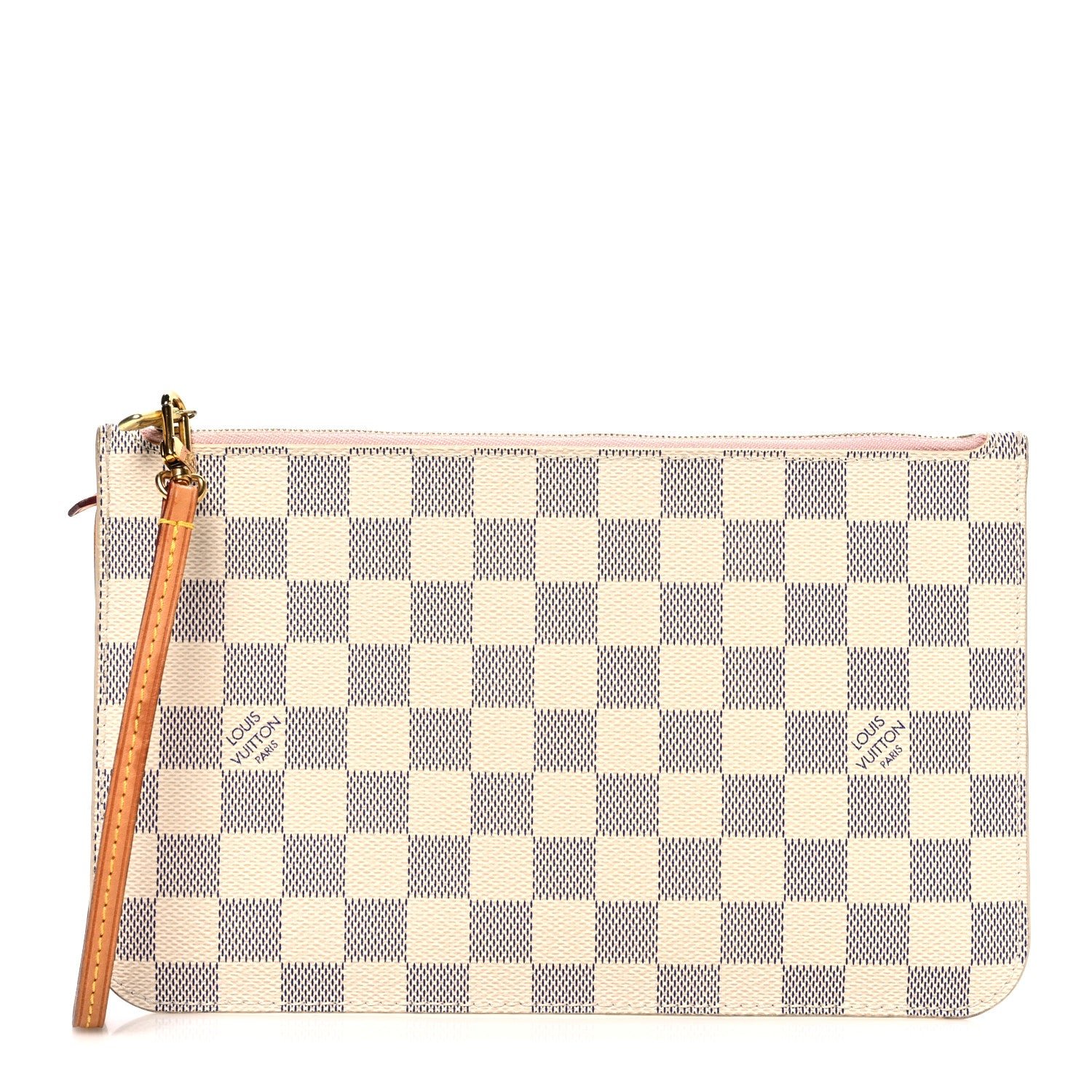 Louis Vuitton Damier Azur Neverfull MM GM Pochette Rose Ballerine