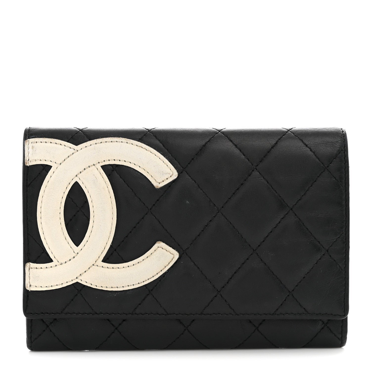 Chanel Calfskin Quilted Cambon Flap Wallet Black