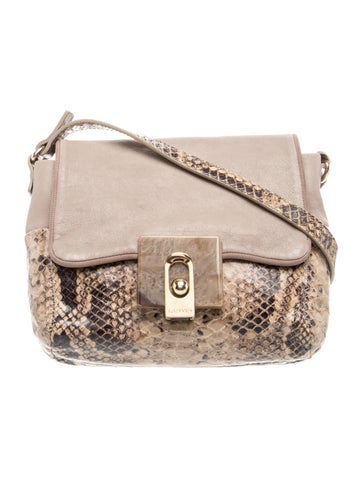 Embossed Leather Crossbody Bag
