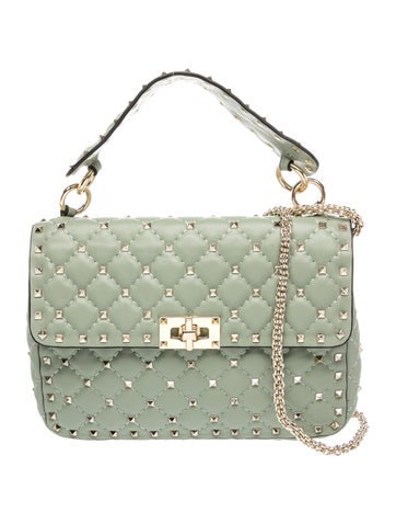 Quilted Garavani Rockstud Spike Quilted Leather Shoulder Bag Medium