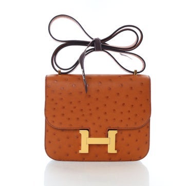 Hermes Ostrich Constance 18