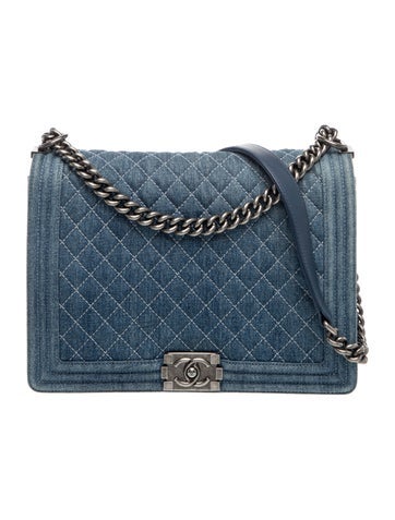 Large Denim Boy Bag