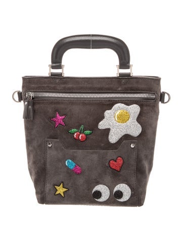 Suede Top Handle Bag