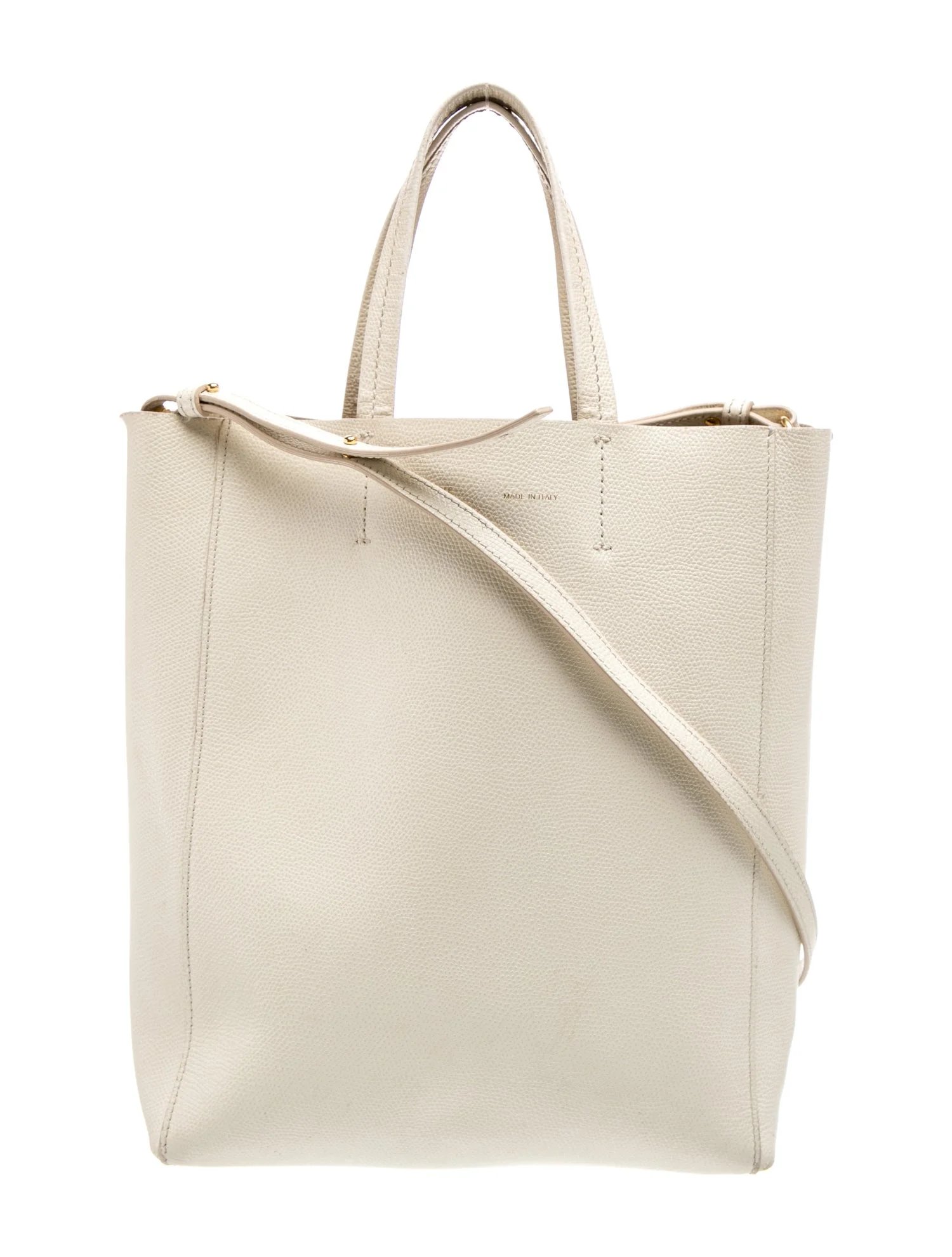 Leather Vertical Cabas Small