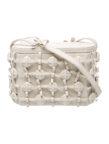 Polene Leather Button Bow Box Edition Porcelain