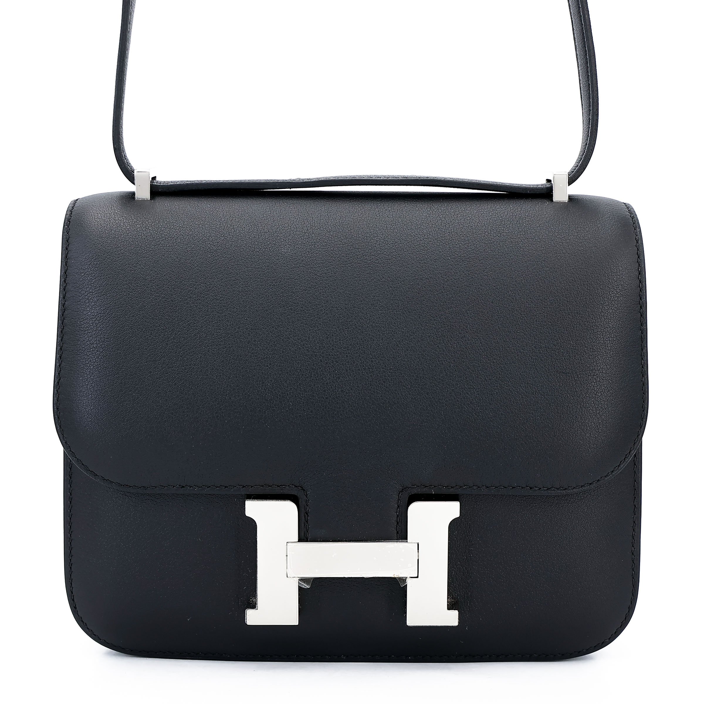 Hermes Unused ( Rank NS ) HERMÈS Constance Mini Noir (89) Swift Palladium hardware X (2016)