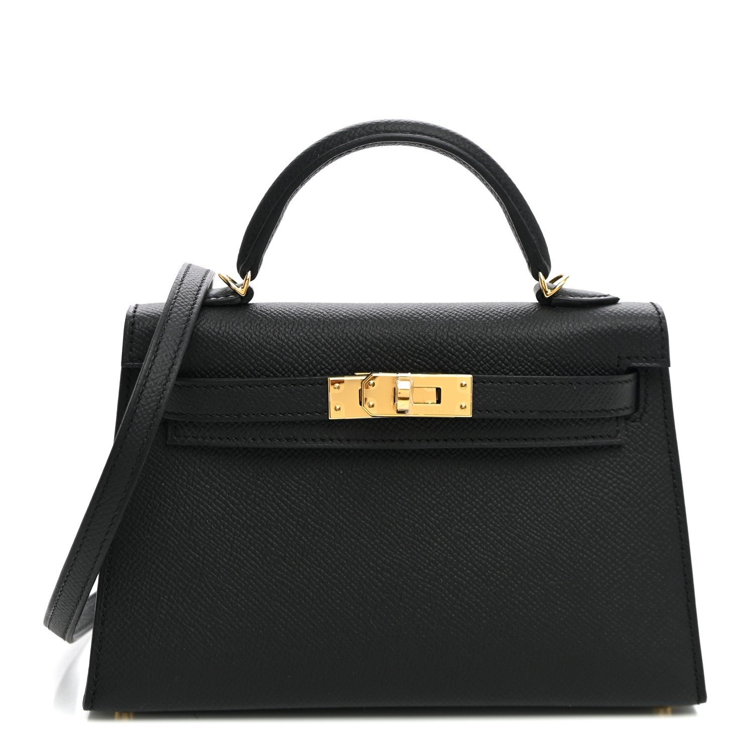 Hermes Epsom Mini Kelly Sellier 20 Black