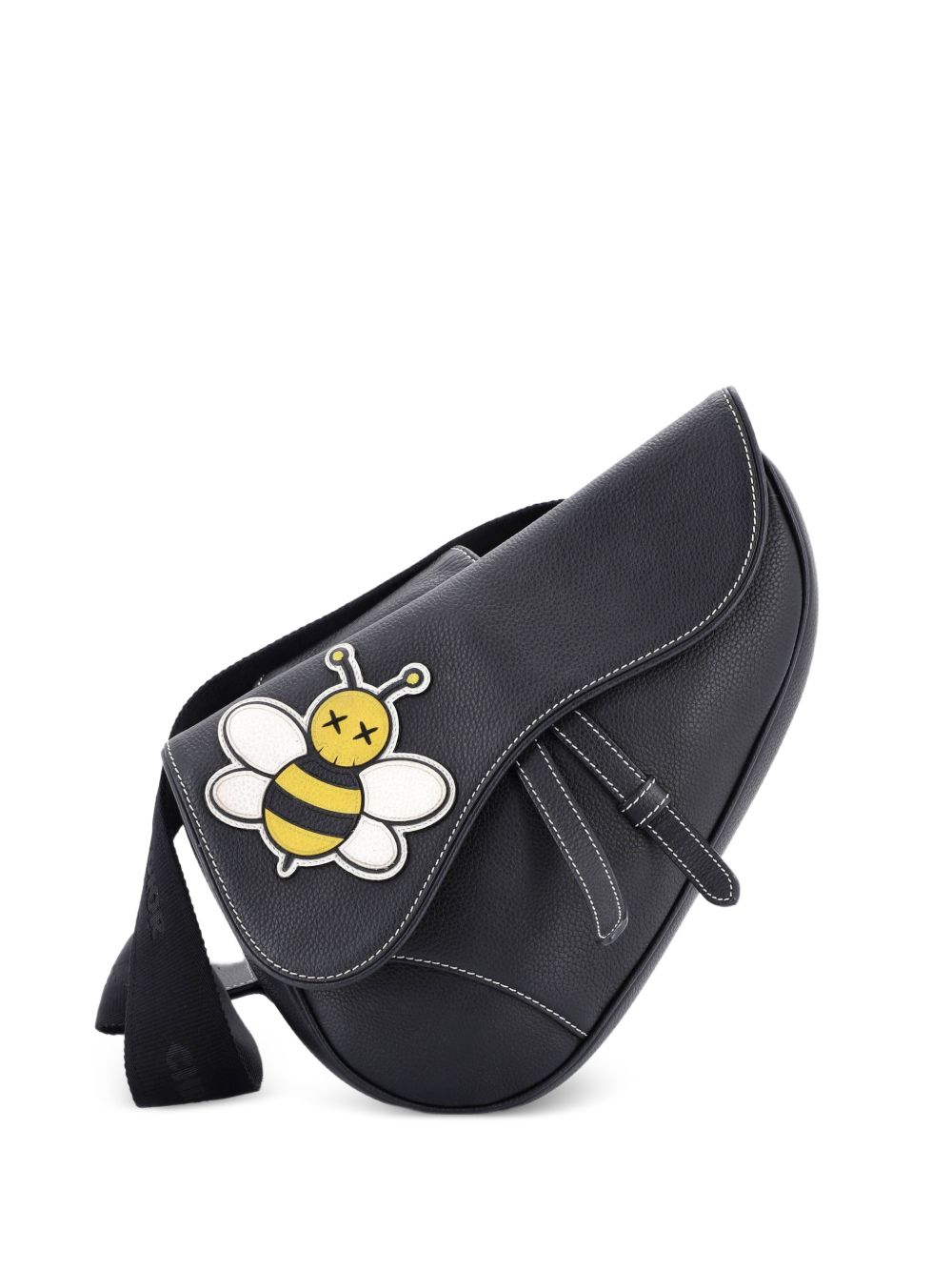 KAWS Saddle Leather with Applique crossbody bag