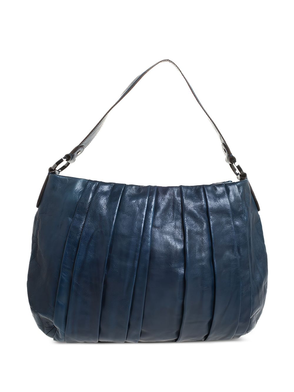pre-owned pleated shoulder bag 