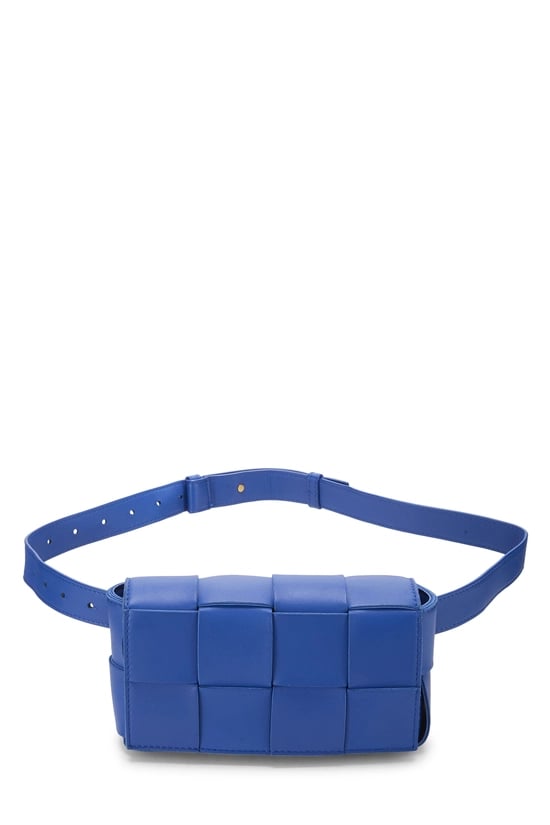 Blue Maxi Intrecciato Cassette Belt Bag Mini