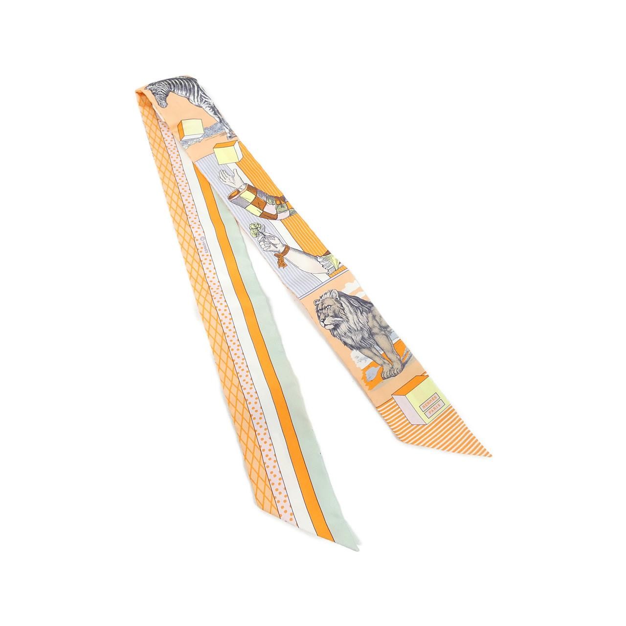 [Unused] Hermès GRAND THEATRE NOUVEAU Twilly 063761S Scarf