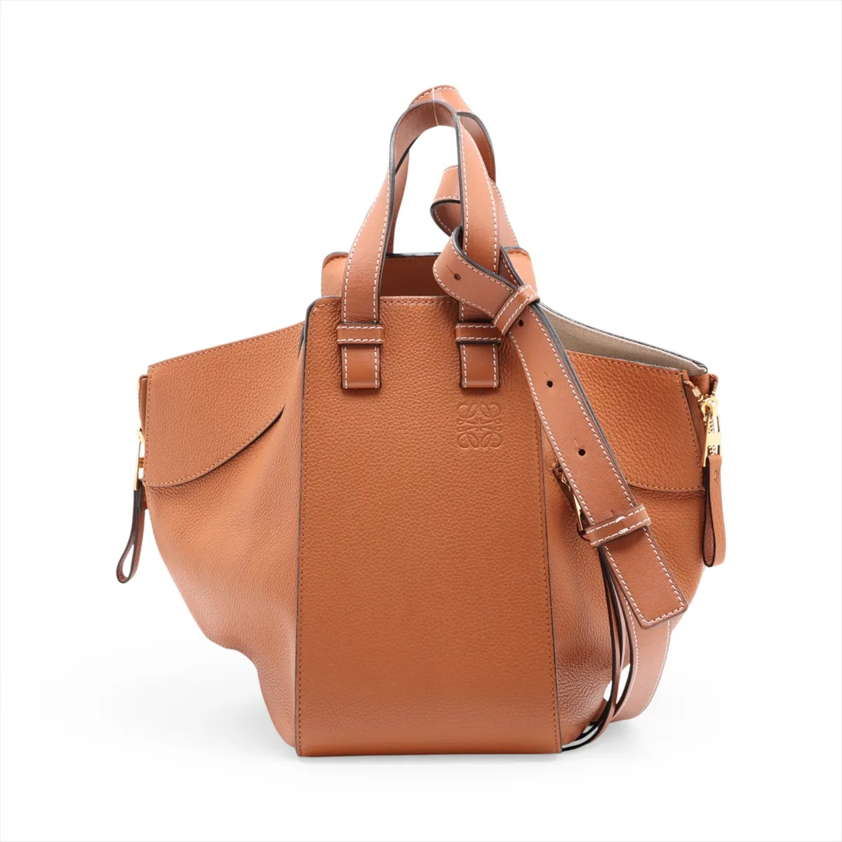 Loewe Hammock Small Leather 2 Way Handbag Brown