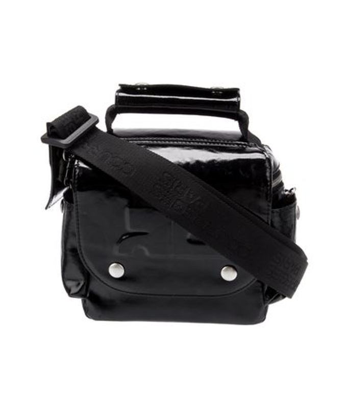 Courreges Patent Leather Messenger Bag