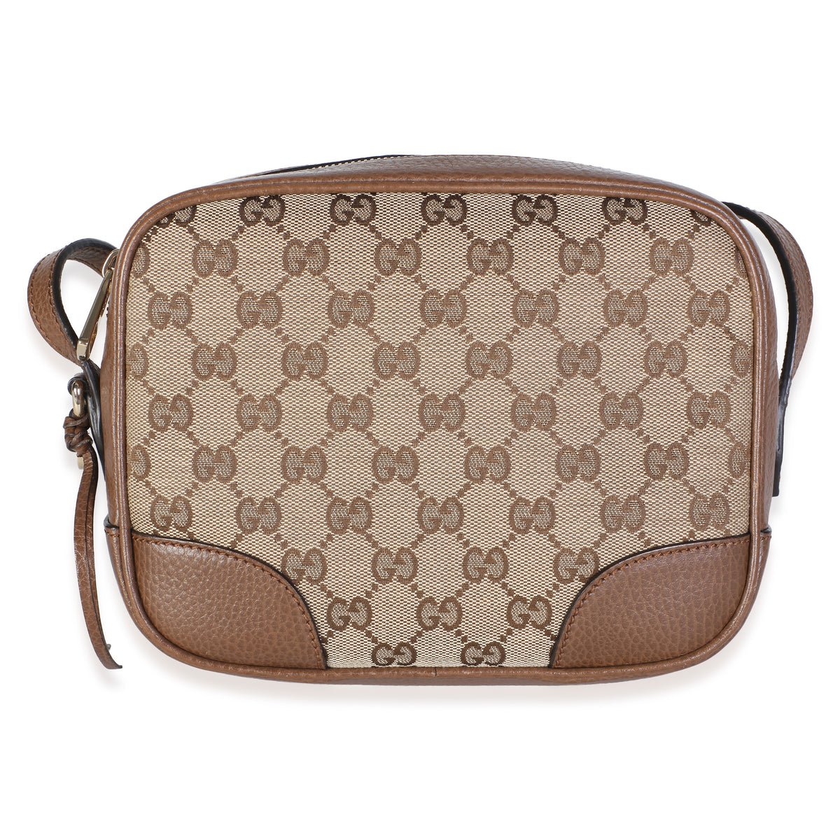 Beige Tobacco Dollar Calfskin GG Canvas Mini Bree Messenger Bag