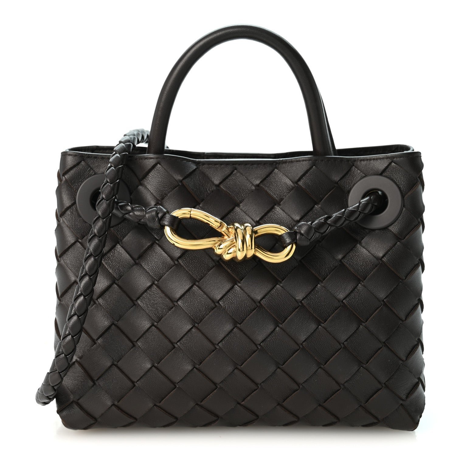 Bottega Veneta Nappa Intrecciato Mini Andiamo Shoulder Bag Fondant