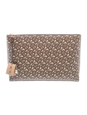 TB Monogram Clutch
