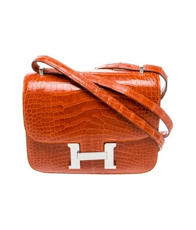 Hermes Shiny Alligator Constance 18
