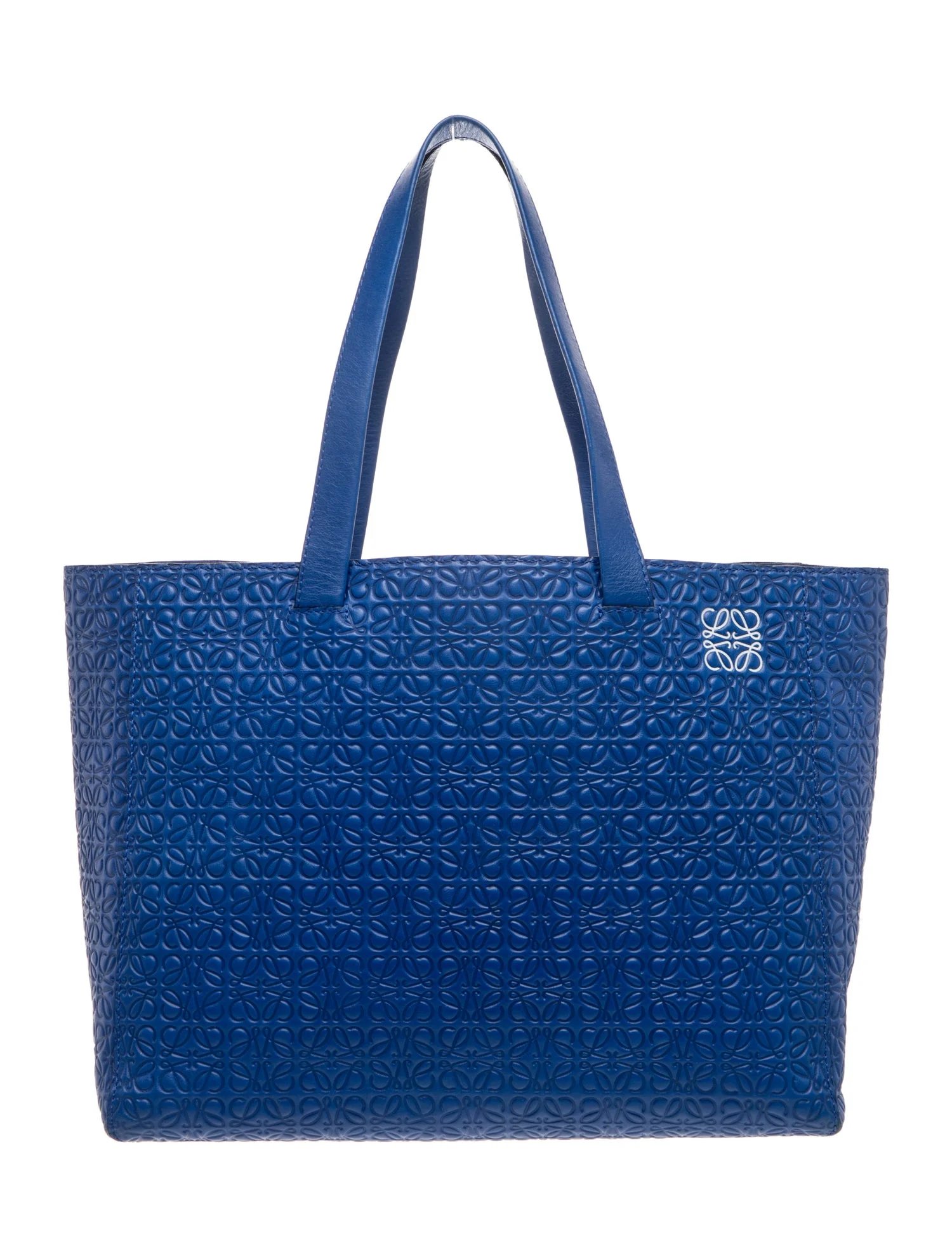 Embossed Leather Repeat Anagram Embossed