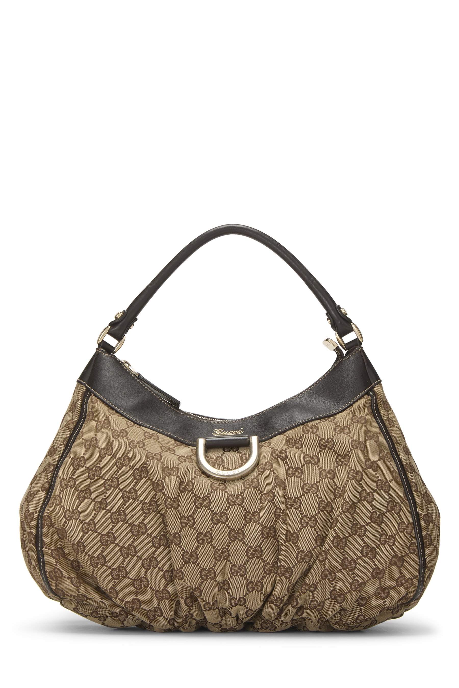 Brown Original GG Canvas D-Ring Abbey Shoulder Bag