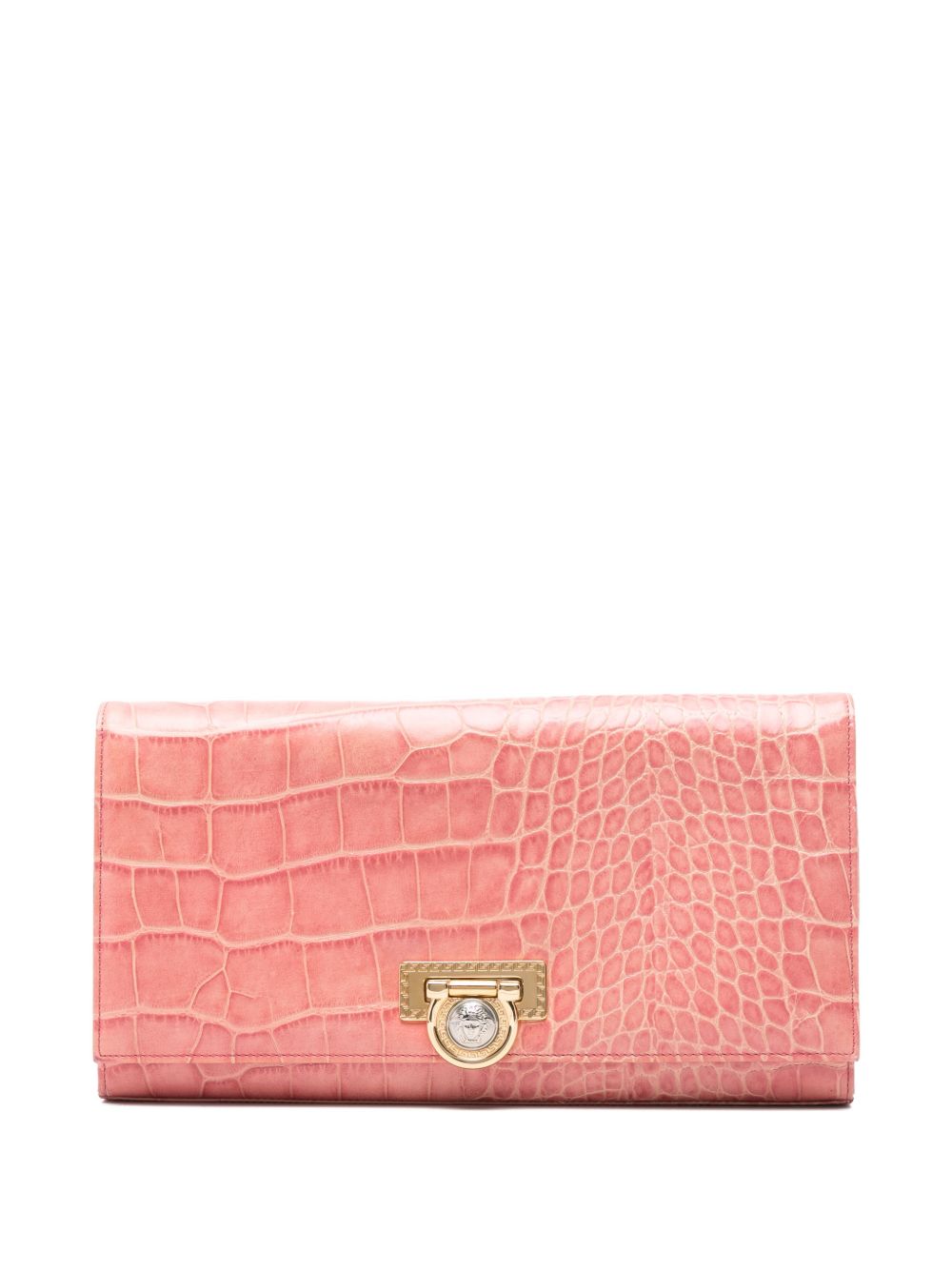 1990s croc-embossed clutch bag