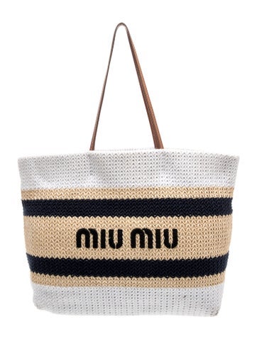 Miu Miu Raffia Tote