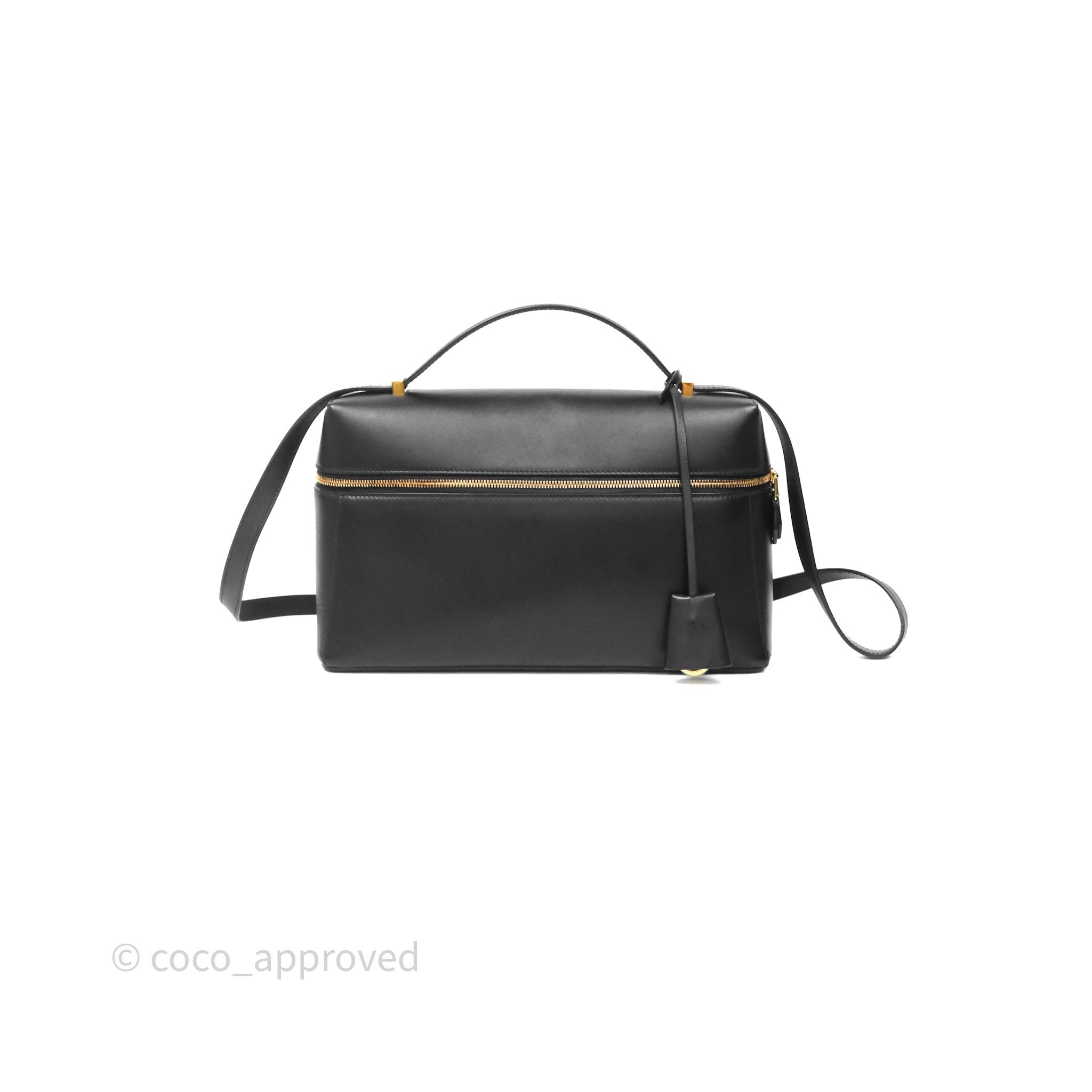 Loro Piana Extra Bag L27 Black Gold Hardware