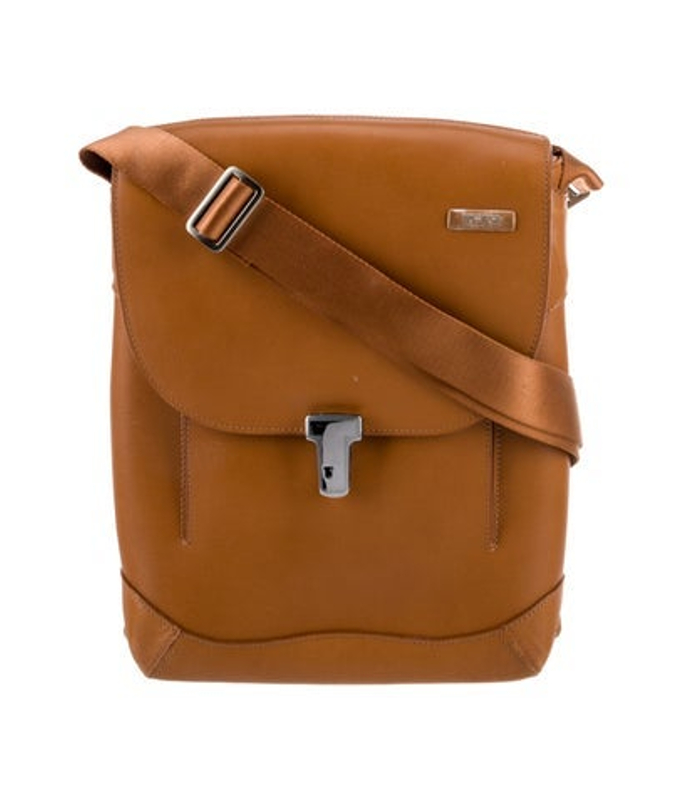 Tumi Leather Messenger Bag