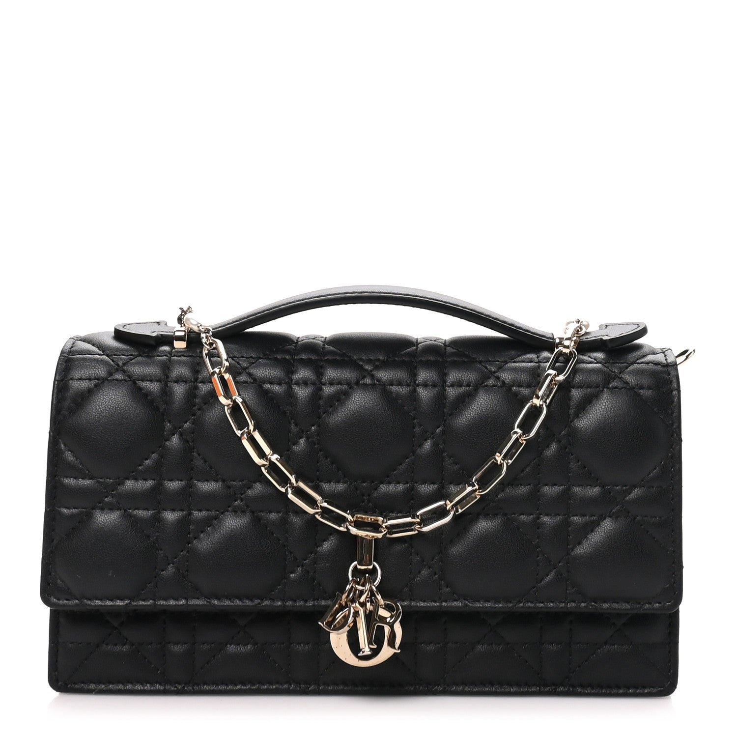 Christian Dior Lambskin Cannage Mini My Dior Bag Black