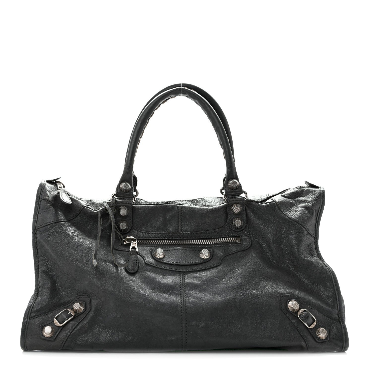 Balenciaga Agneau Giant 12 Silver Hardware Work Gris Tarmac