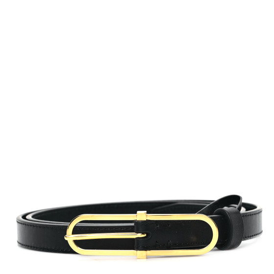 The Row Calfskin Hermine Belt L Black