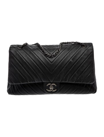 Chevron Large XXL Travel Flap Bag