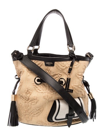 Lancel Straw Messenger Bag