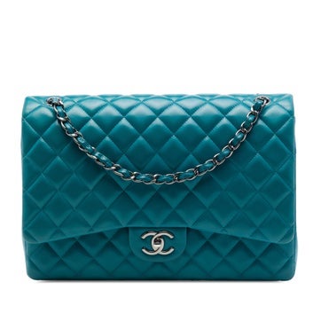 Maxi Classic Lambskin Double Flap