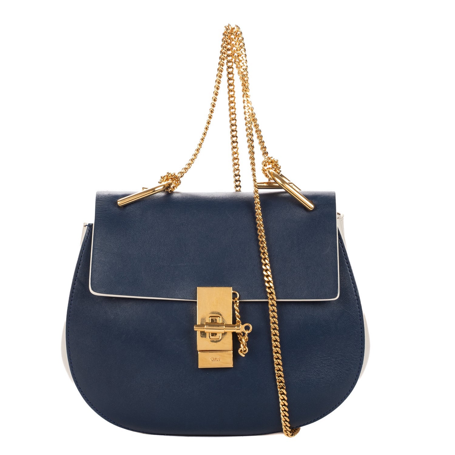 Leather Small Bi-Color Drew