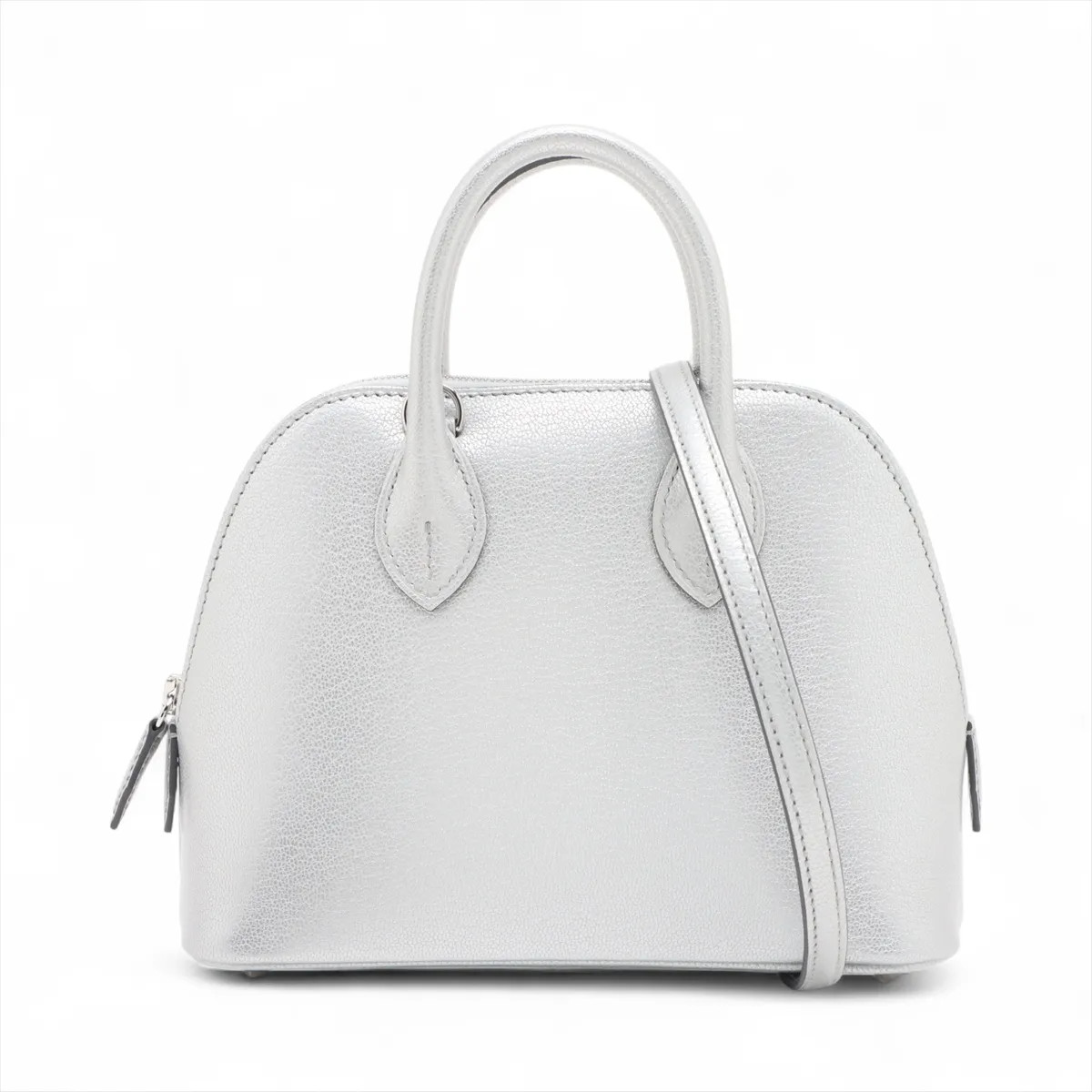 Hermès Bolide 1923 Mini 18 Chèvre Shamukira Argent Silver Metal Fittings