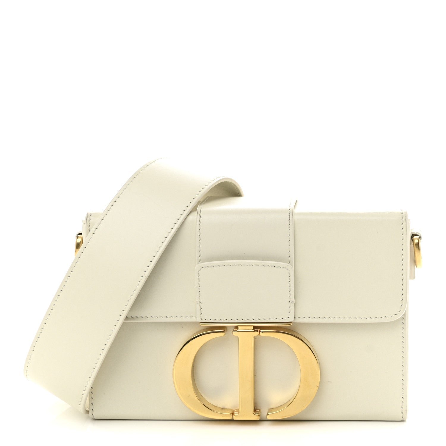 Dior Smooth Calfskin 30 Montaigne Box Bag White