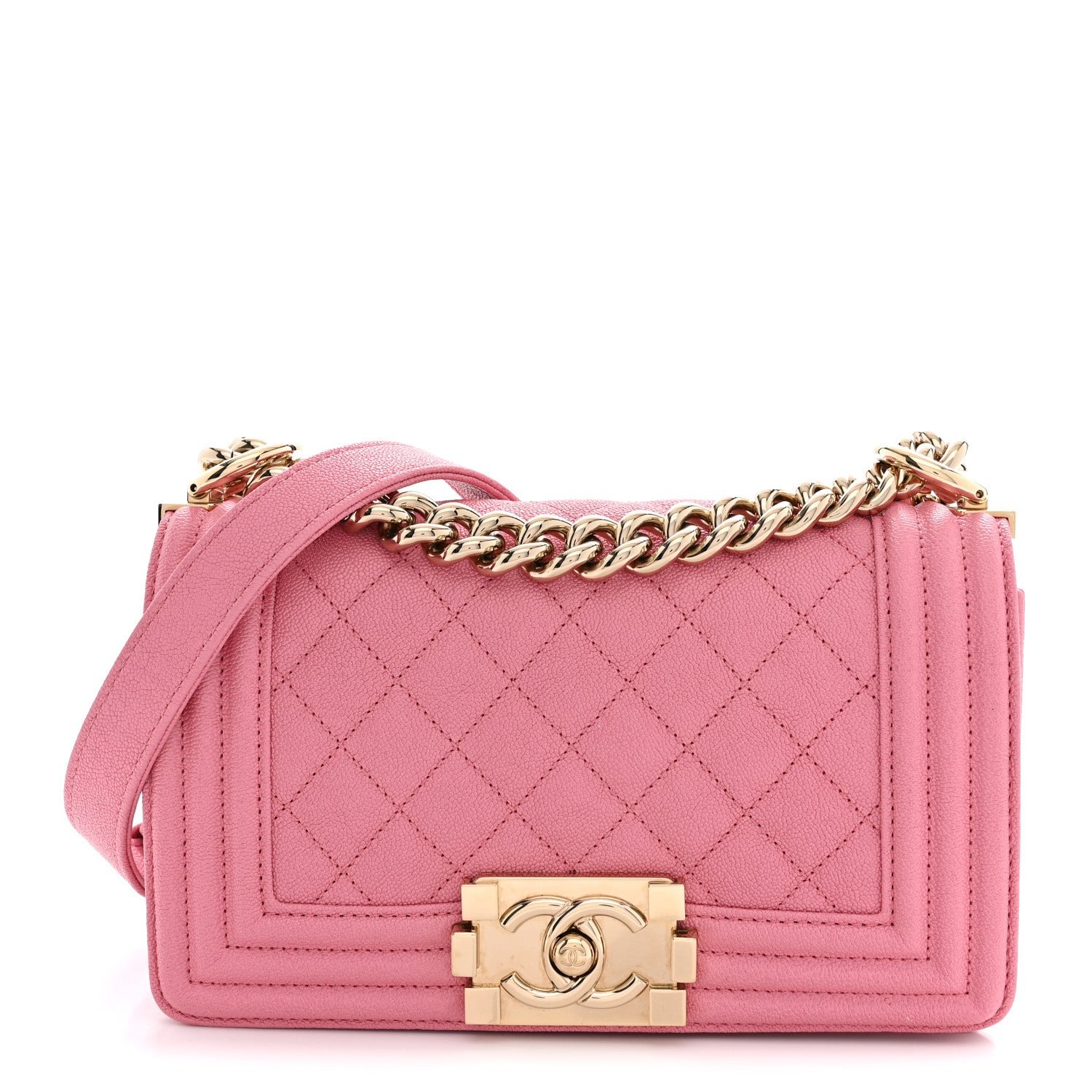 Chanel Caviar Quilted Small Boy Flap  Pink
