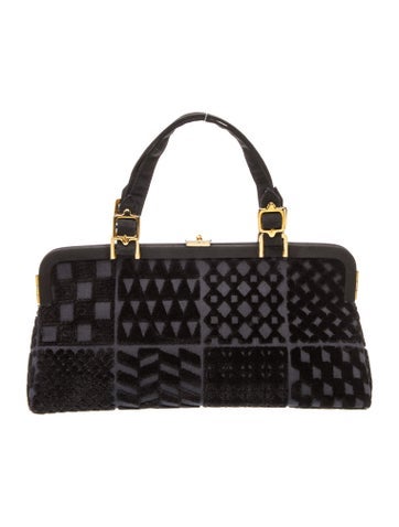 Roberta di Camerino Velvet Top Handle Bag
