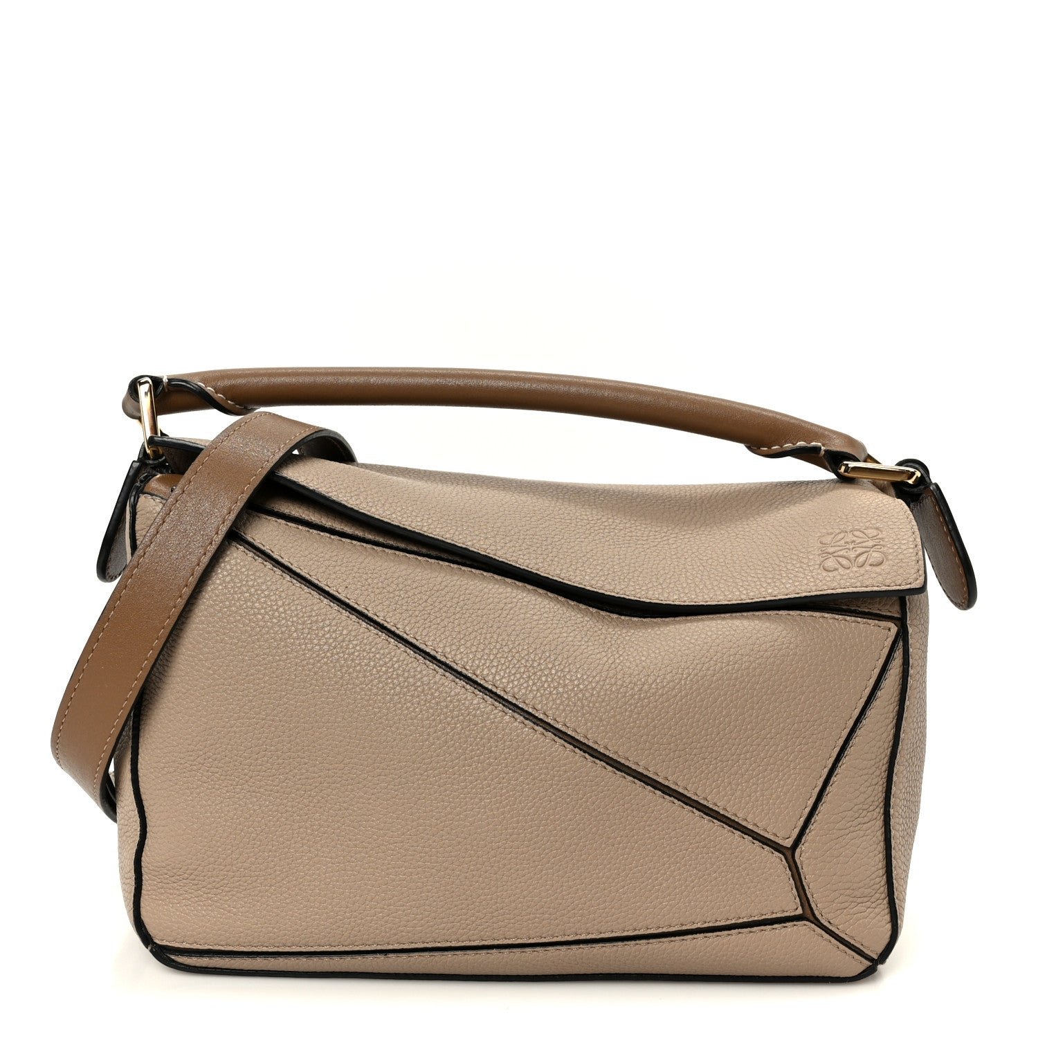 Loewe Calfskin Small Puzzle Bag Sand Mink