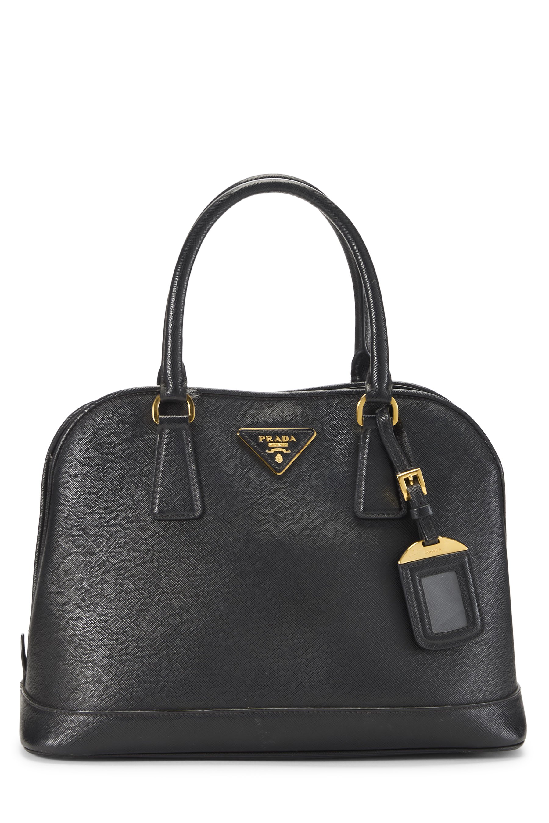 Black Saffiano Dome Tote Medium
